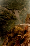 remote road with large drop off one side